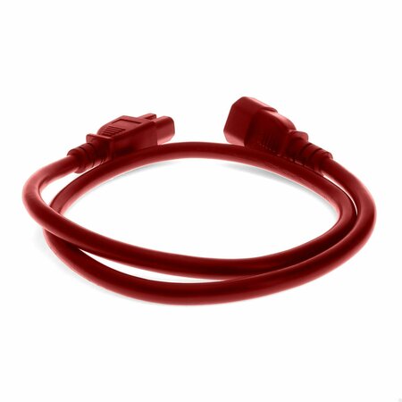 ADD-ON Addon 4Ft C14 To C13 14Awg 100-250V Red Power Extension Cable ADD-C142C1514AWG4FTRD